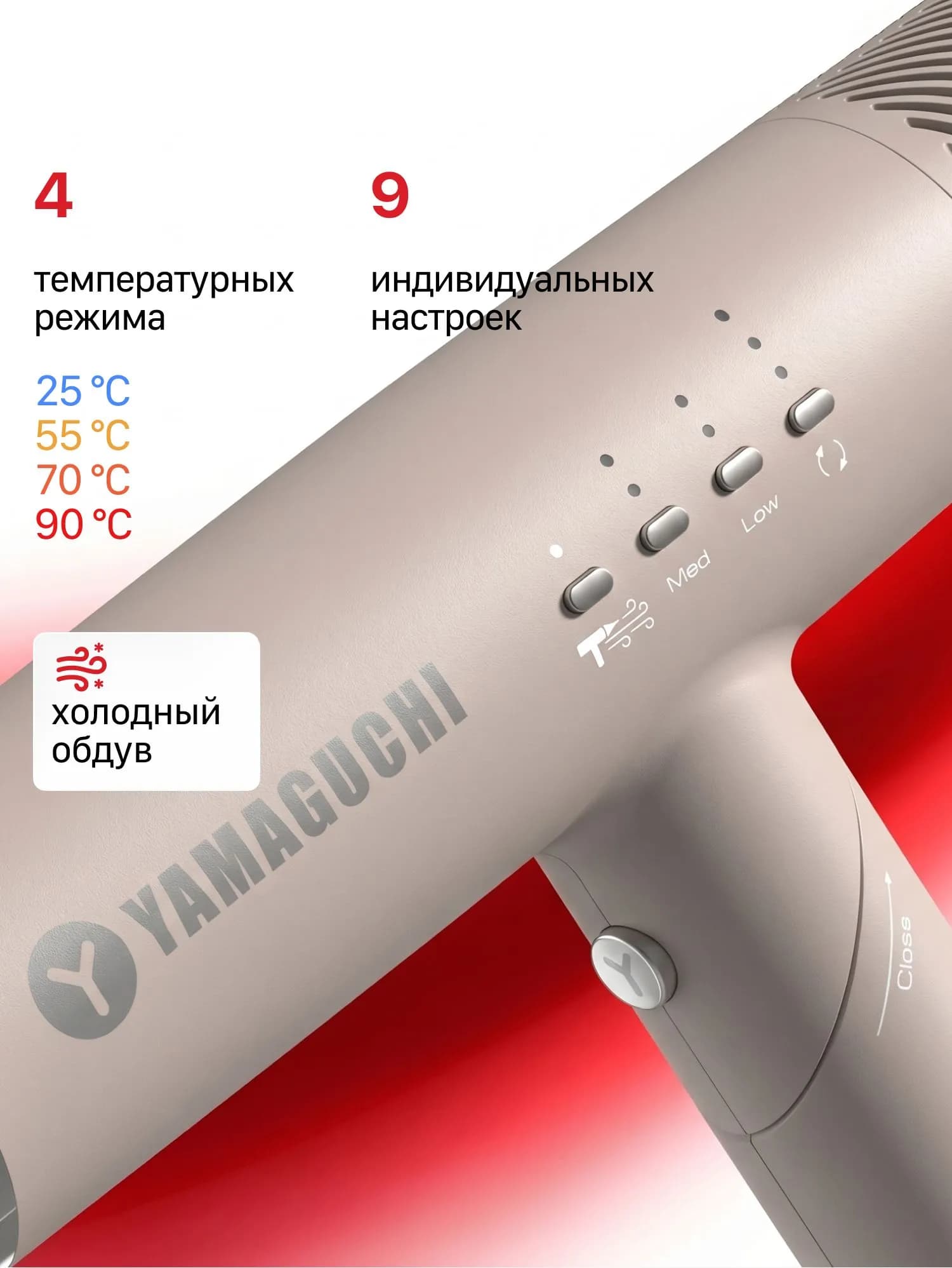Температурные режимы фена-стайлера с ионизацией